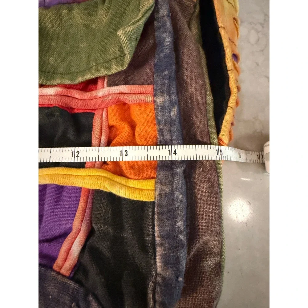 Vintage Rising International Patchwork Crossbody Bag Cotton Boho Multi-Color